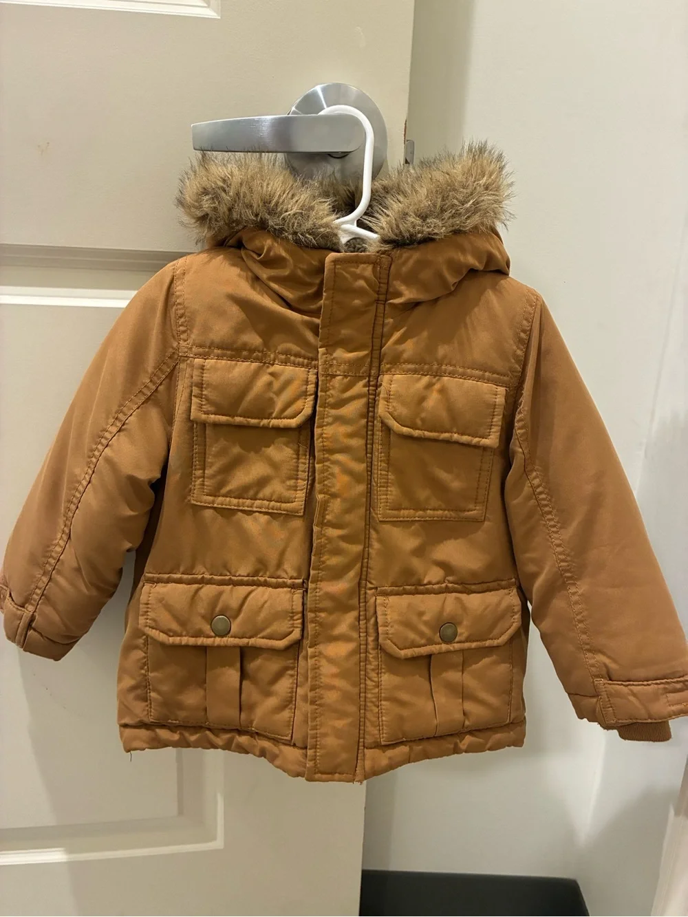 Carter's Kids Hooded Jacket with Faux-Fur Trim
